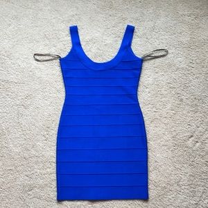 Herve Leger Paris size large blue cocktail dress